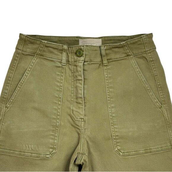 Everlane The Utility Sagebrush Twill Wide Leg Cropped Pants - Picture 3 of 9